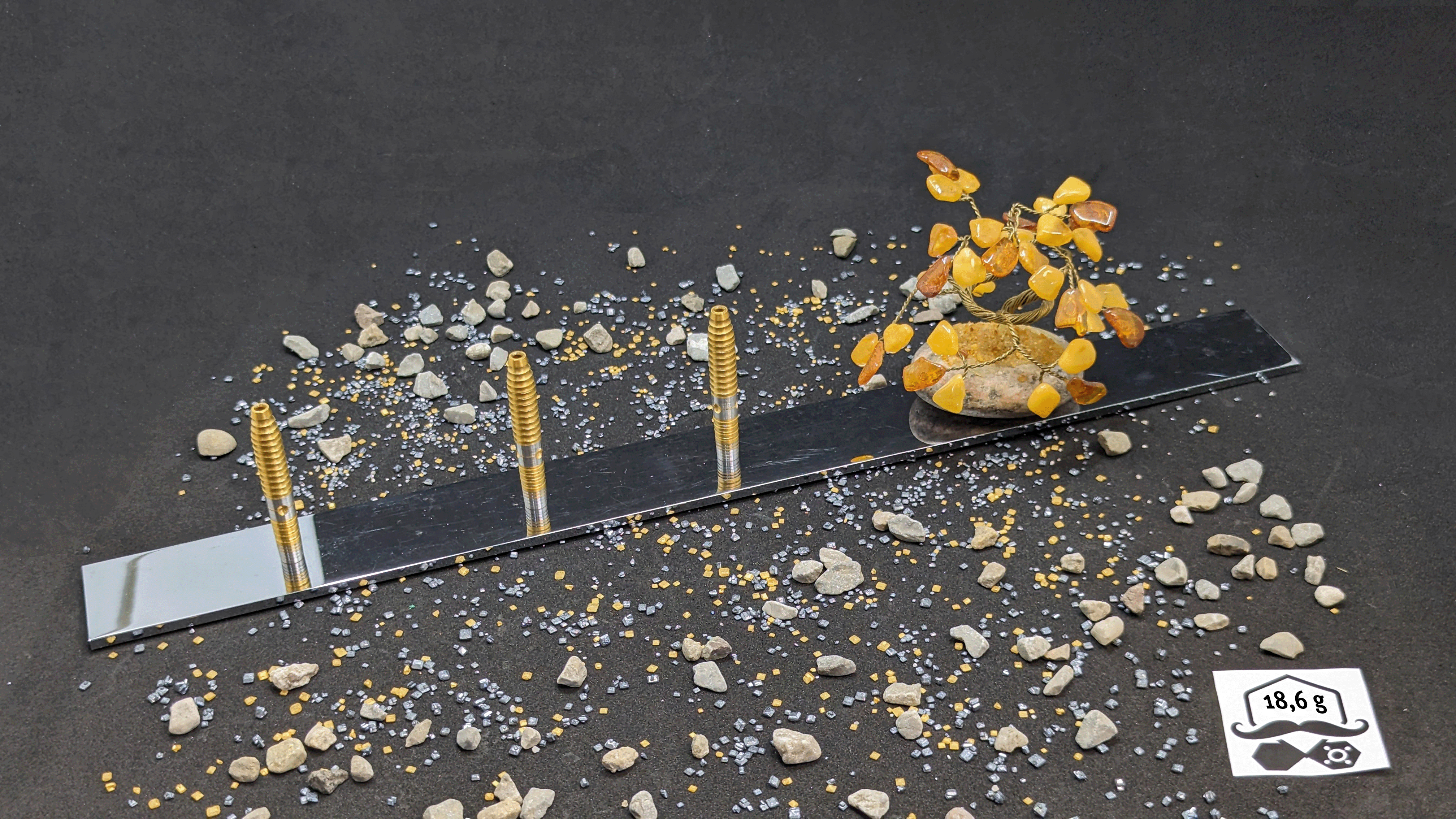 > > > > > Aurum Ace < < < < <  3er Set Barrels in Gold - 18,6g – Bild 2