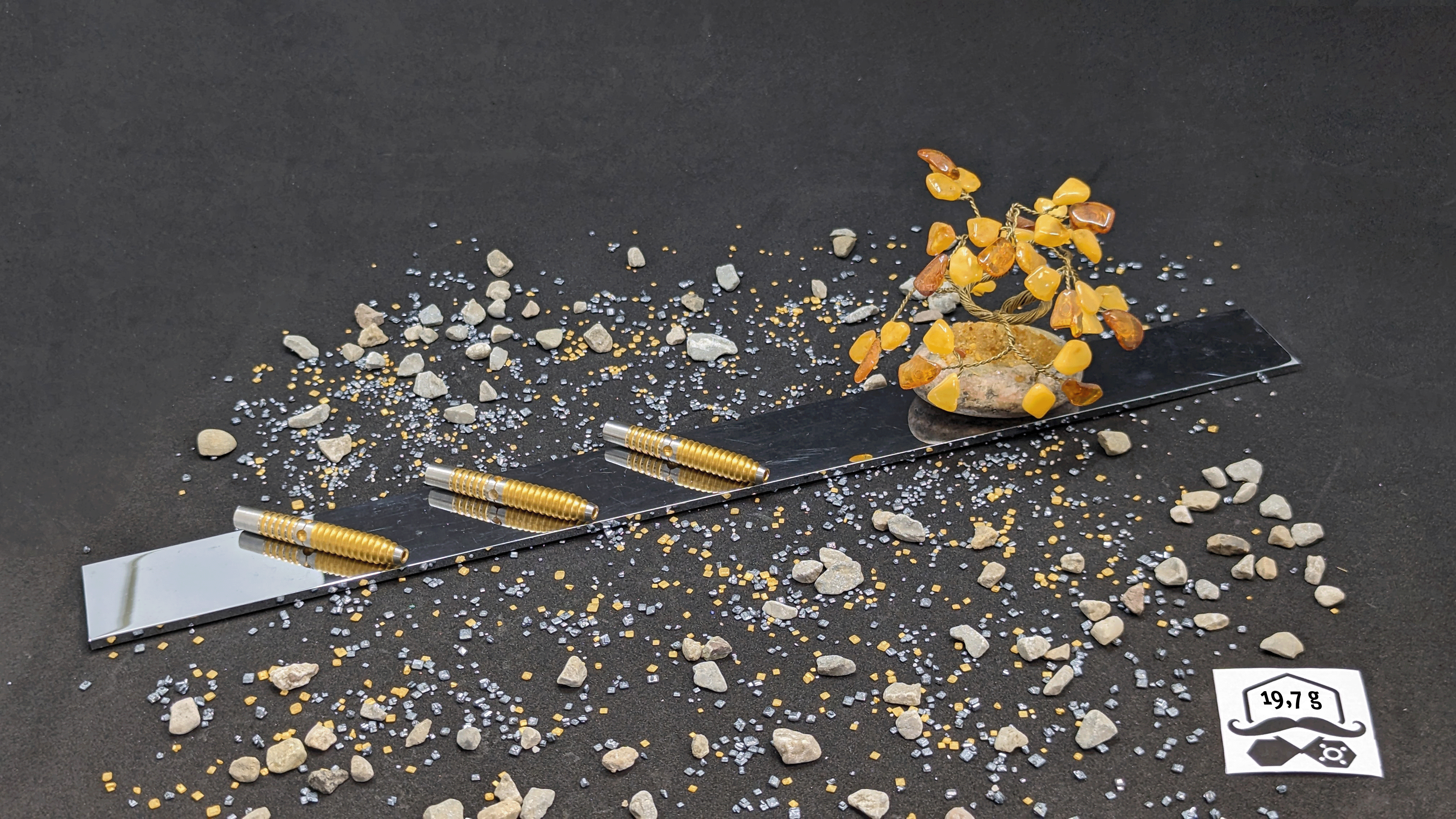 > > > > Aurum Ablaze < < < < 3er Set Barrels in Gold - 19,7g