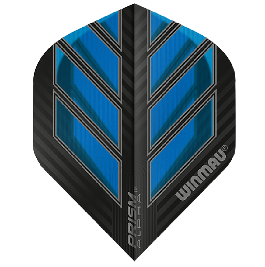 Winmau Prism Alpha Standard blaues Chevron-Muster
