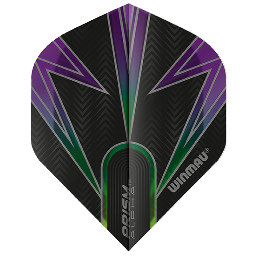 Winmau Prism Alpha Standard schwarz lila grün