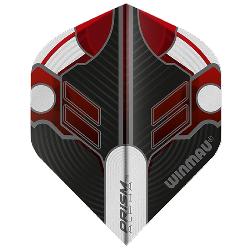 Winmau Prism Alpha Standard rot schwarz silber