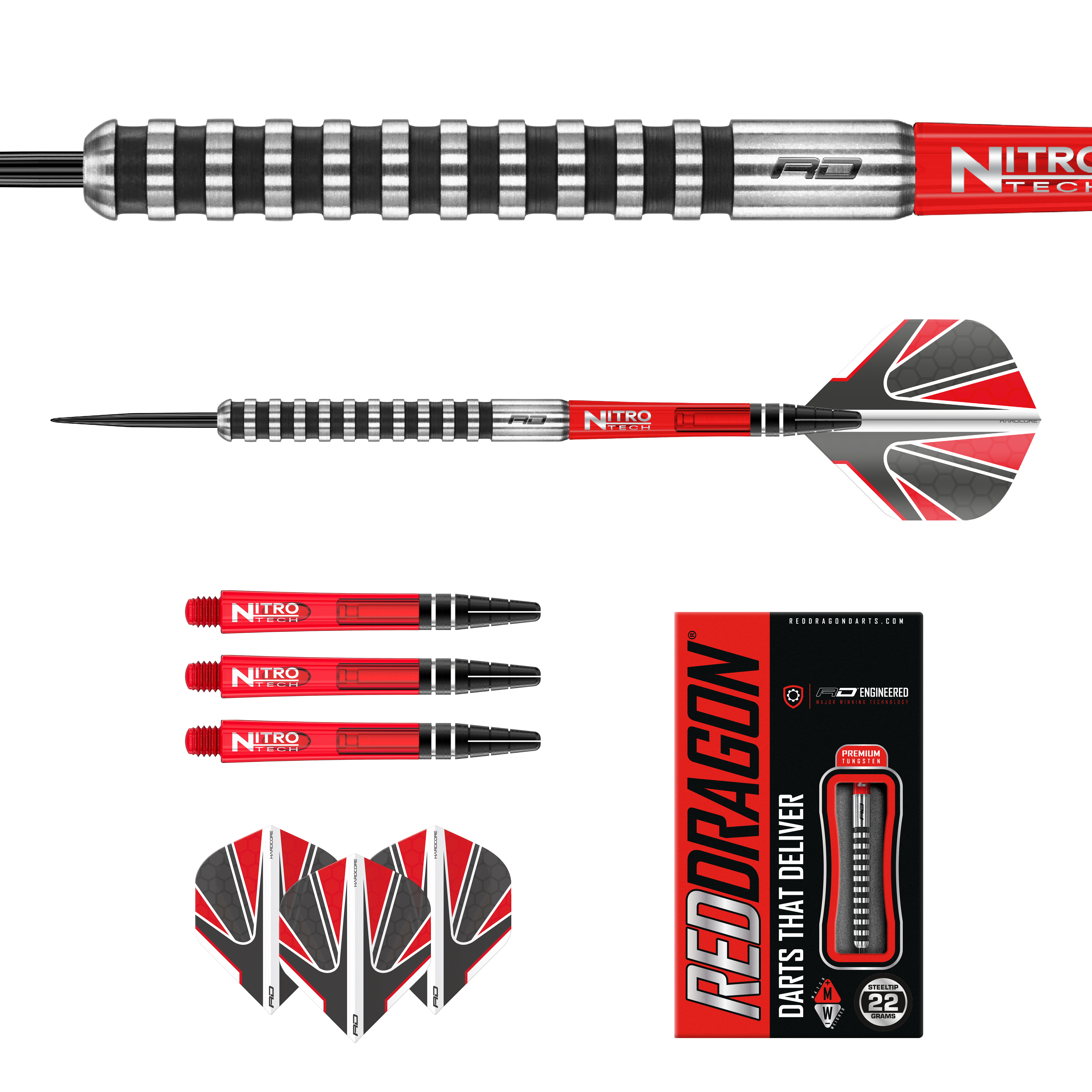 Red Dragon - Javelin Black - 22g Steeldarts – Bild 5
