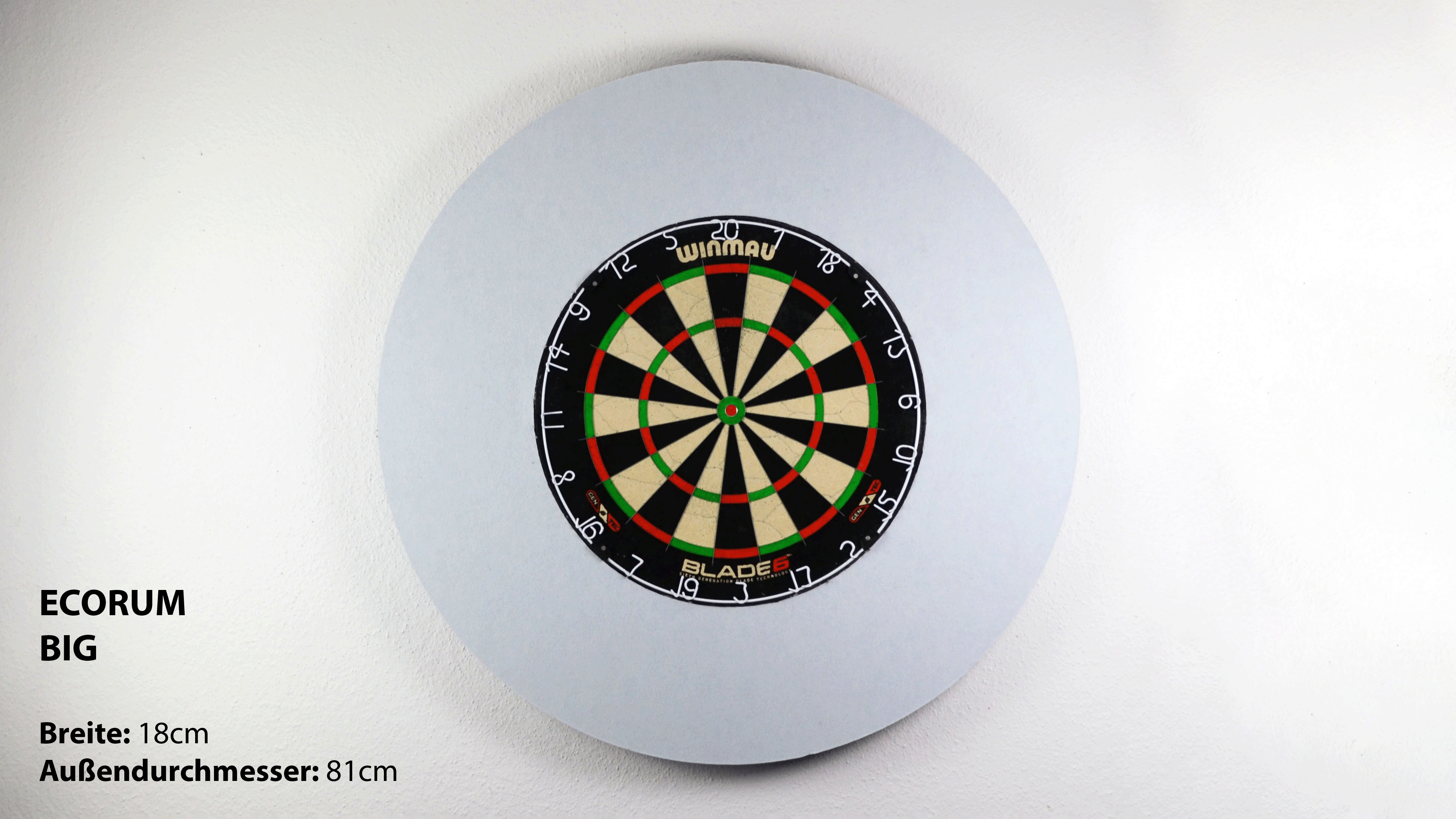 Ecorum BIG 18cm - Nachhaltiger Dart Surround aus 100% Polyester, multifunktionell einzigartig – Bild 2