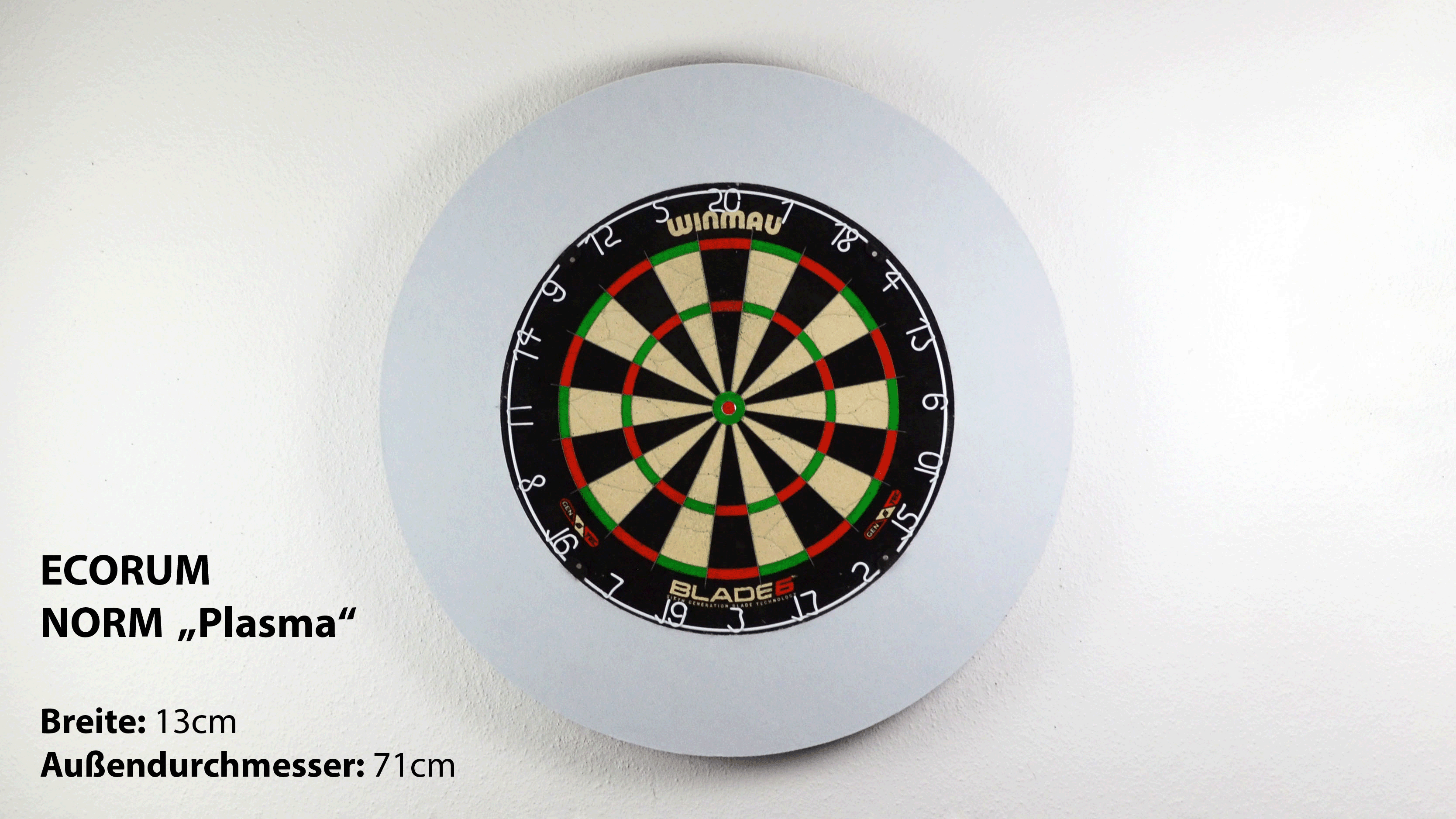 Ecorum NORM Plasma 13cm - Nachhaltiger Dart Surround aus 100% Polyester, multifunktionell einzigartig – Bild 2