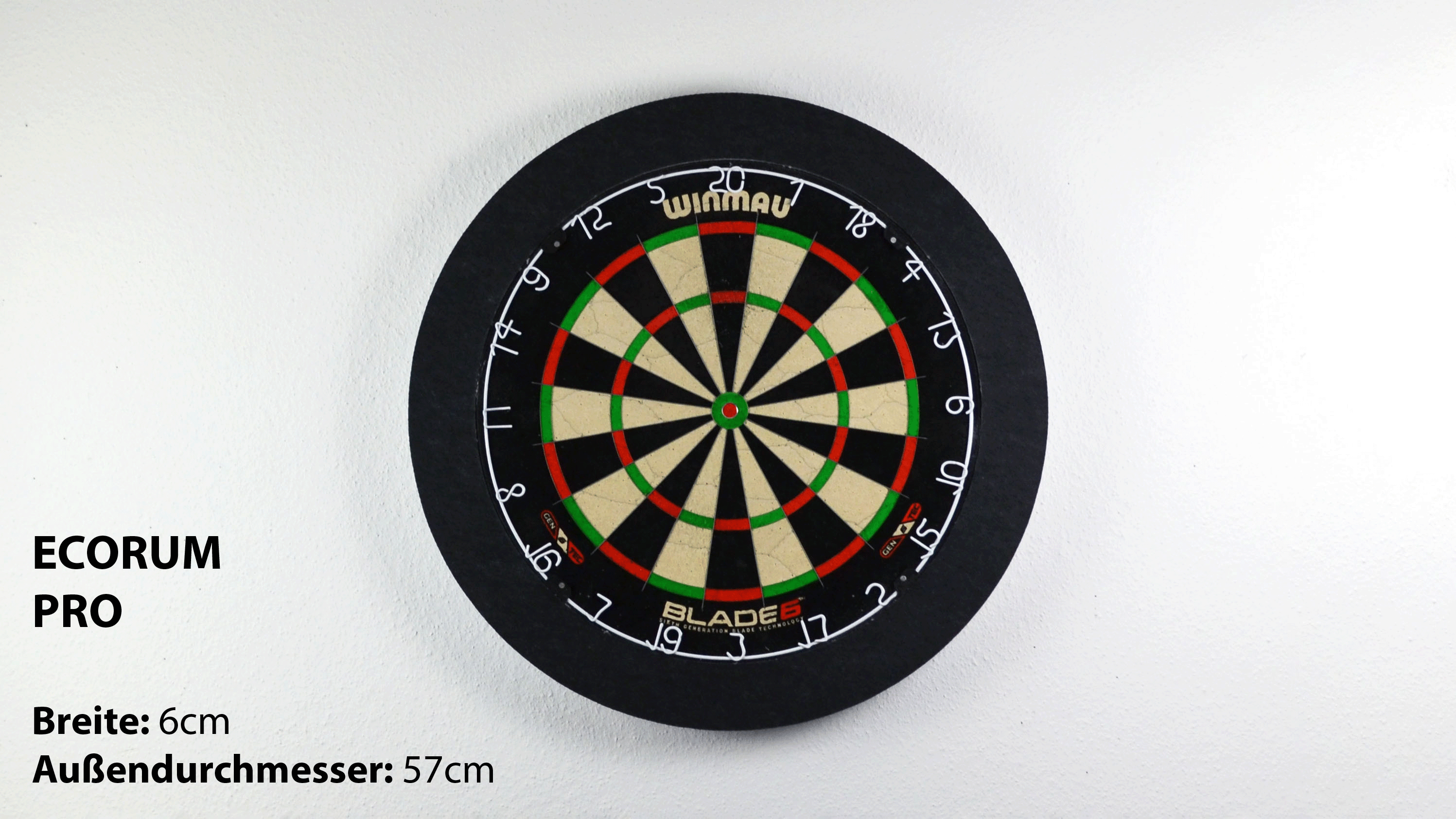 Ecorum PRO 6cm - Nachhaltiger Dart Surround aus 100% Polyester, multifunktionell einzigartig