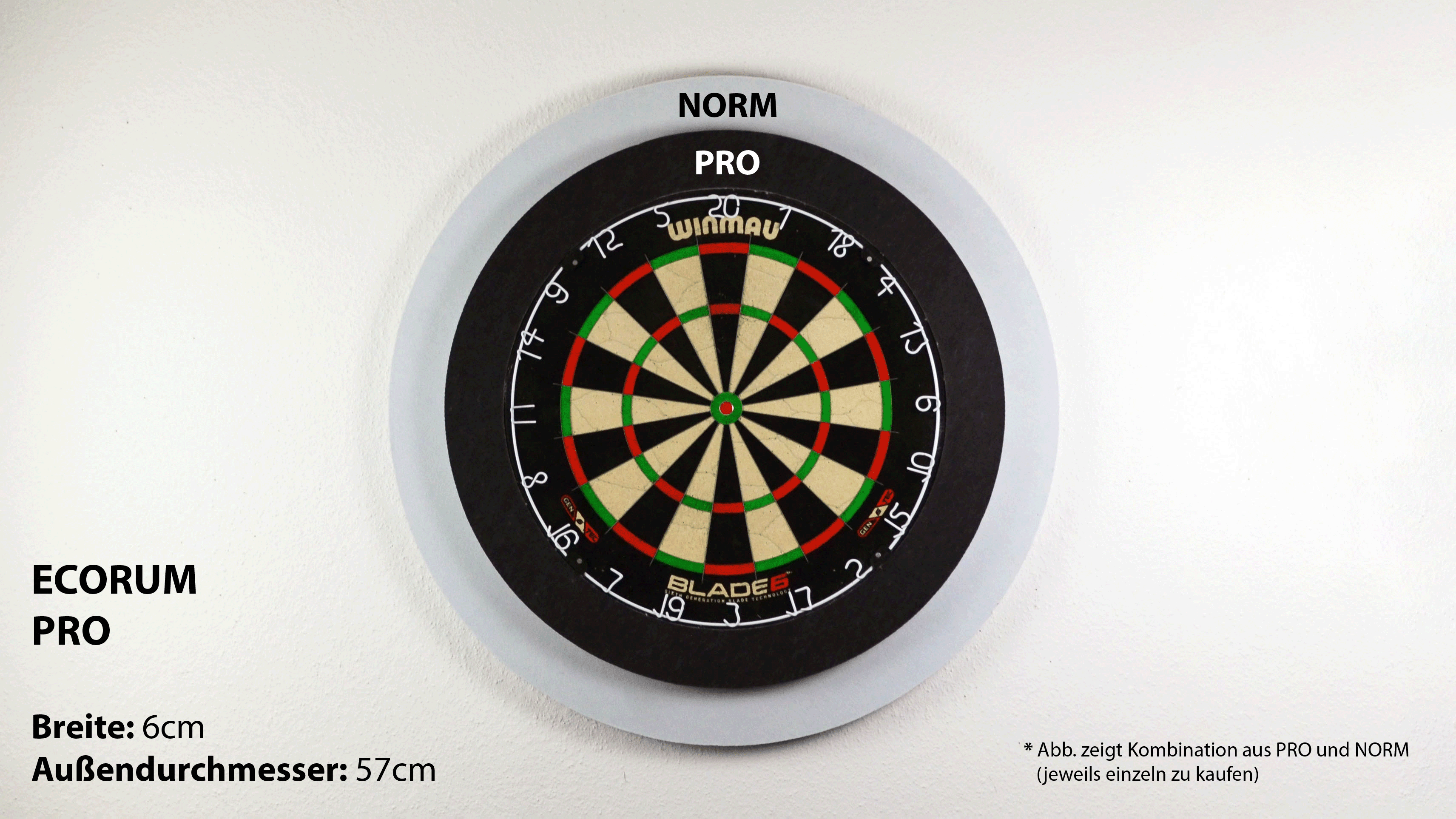 Ecorum PRO 6cm - Nachhaltiger Dart Surround aus 100% Polyester, multifunktionell einzigartig – Bild 4