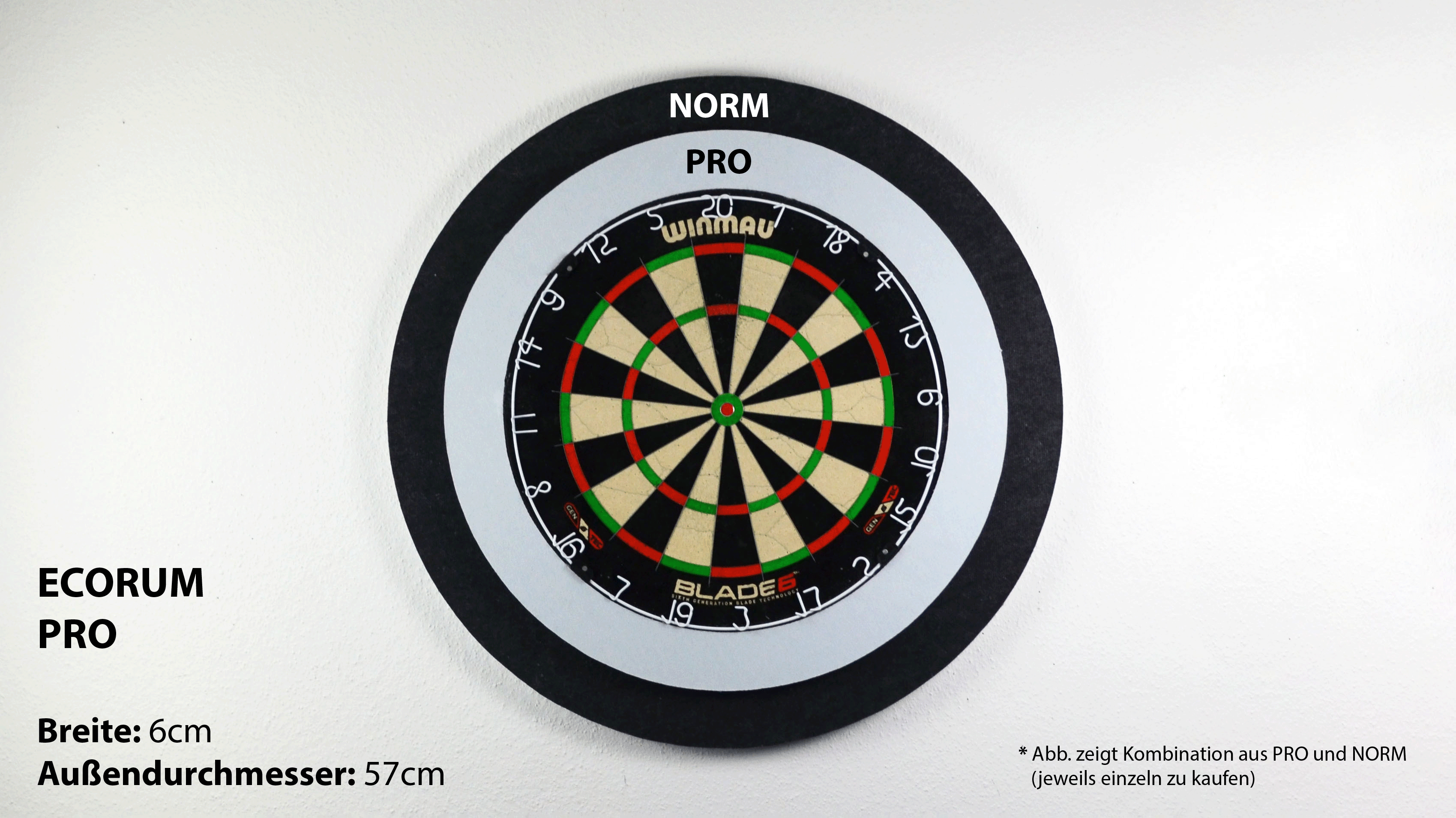 Ecorum PRO 6cm - Nachhaltiger Dart Surround aus 100% Polyester, multifunktionell einzigartig – Bild 5