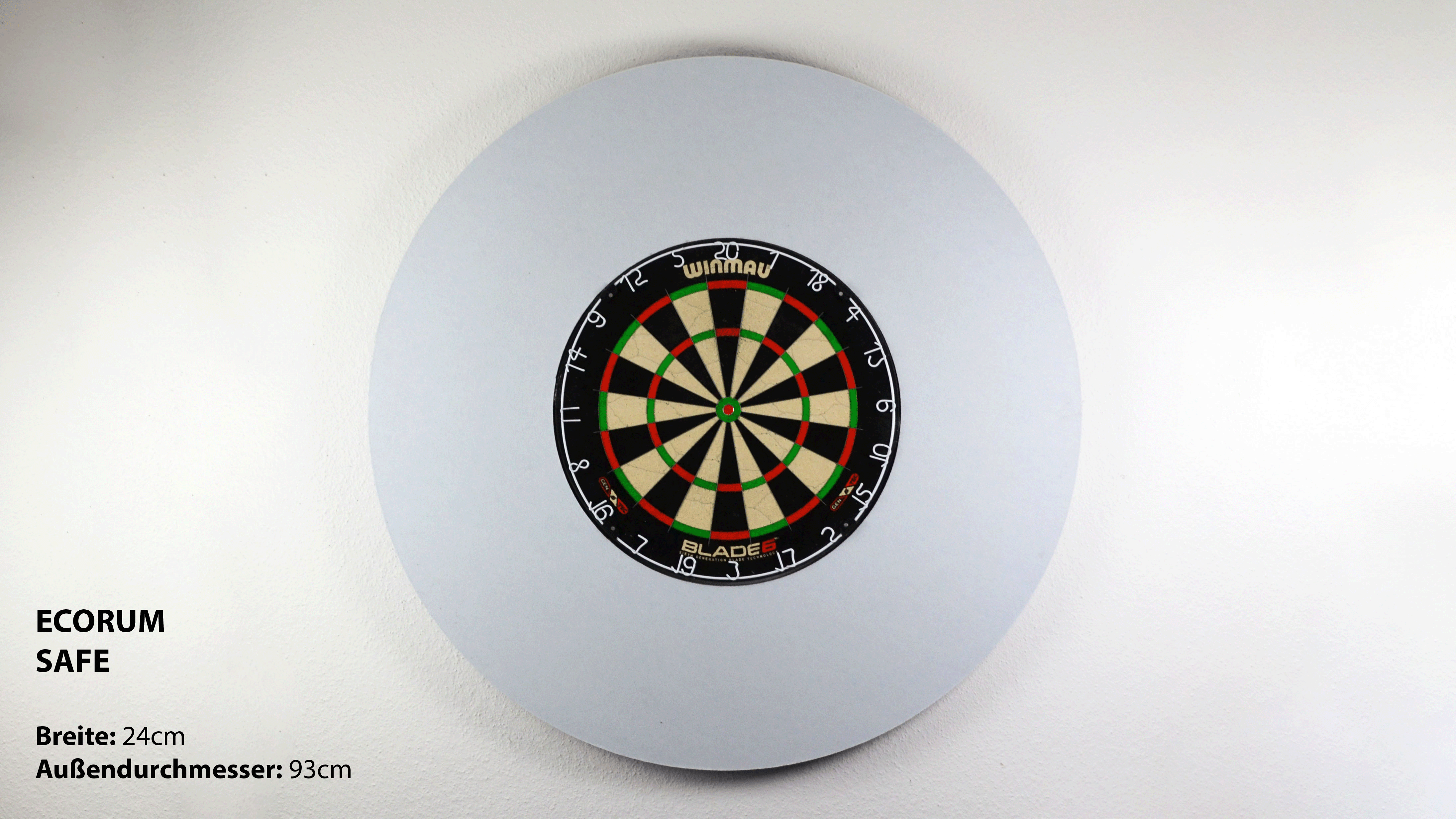 Ecorum SAFE 24cm - Nachhaltiger Dart Surround aus 100% Polyester, multifunktionell einzigartig – Bild 2