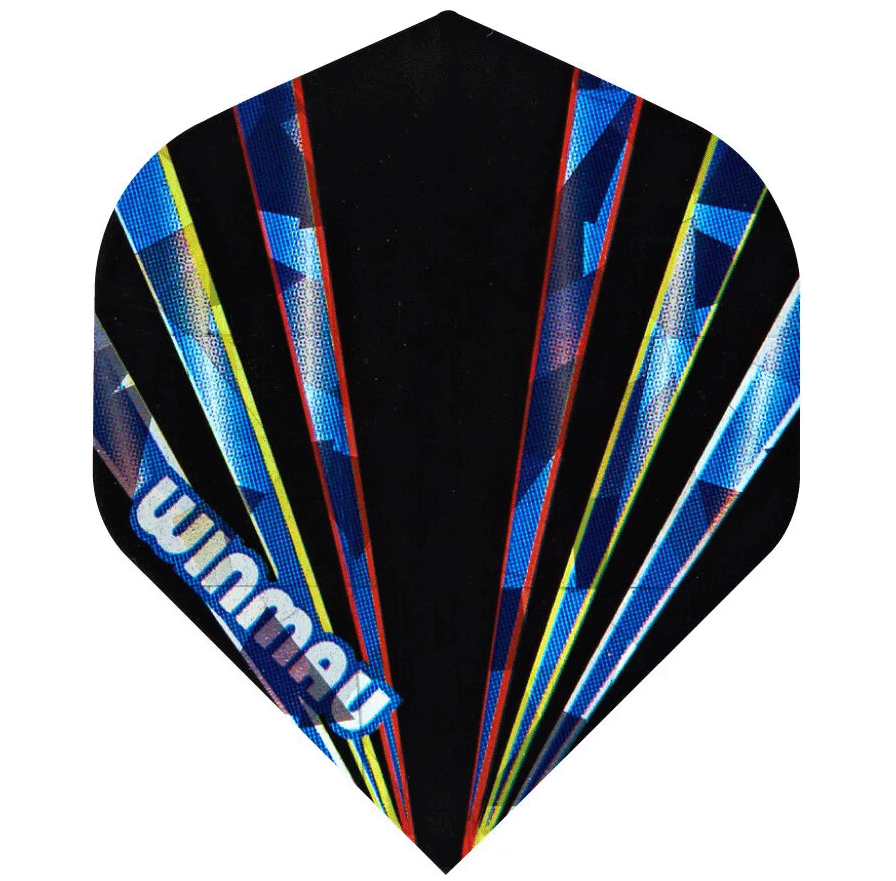 Winmau Flight - Standard - schwarz mit buten Streifen