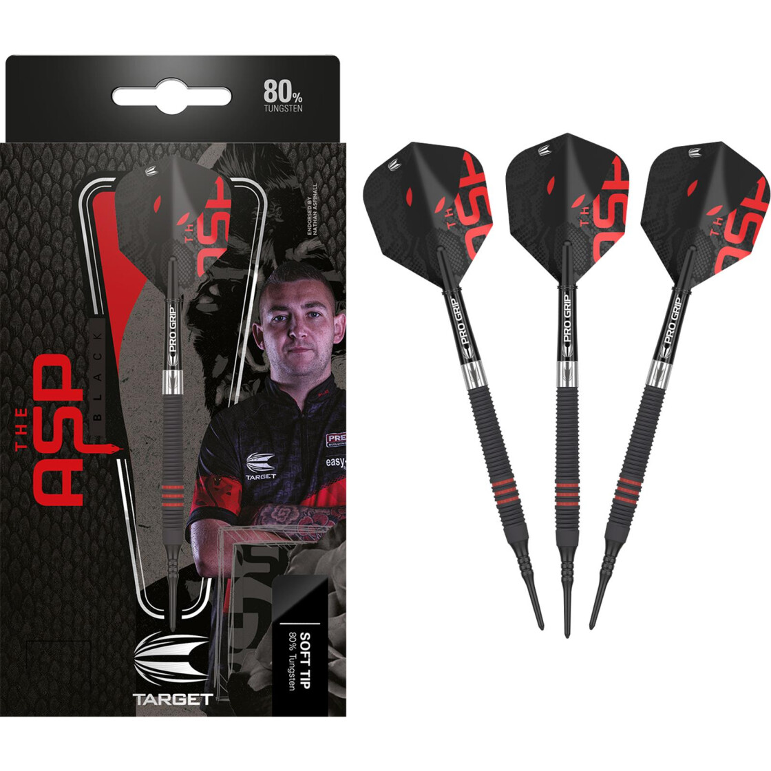 Target - Nathan Aspinall - Black 18g Softdart