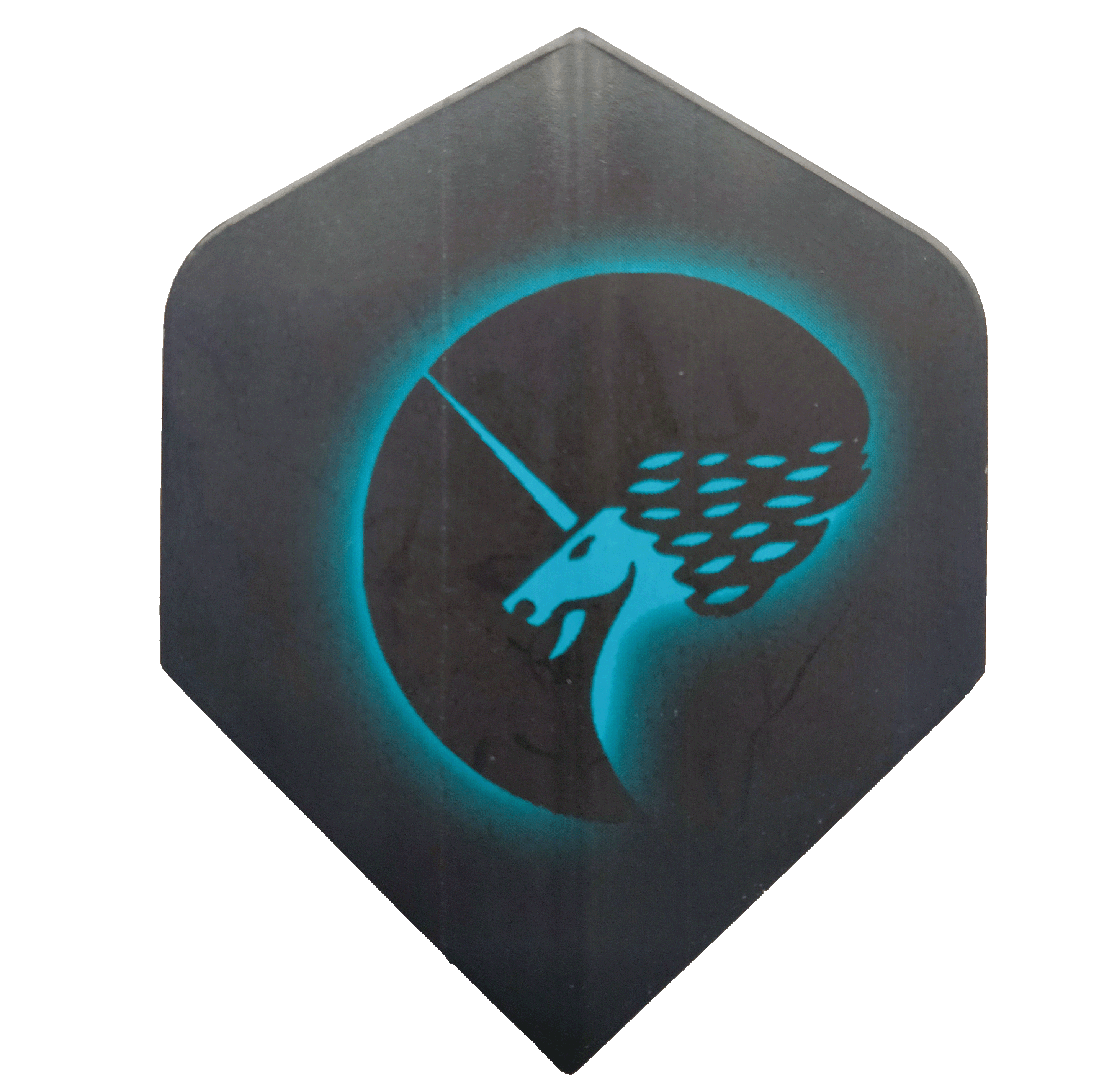 Unicorn Flights - Standard - schwarz mit blauem Logo